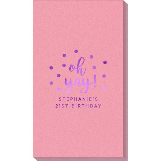 Confetti Dots Oh Yay! Linen Like Guest Towels